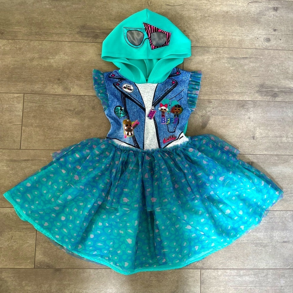 Girls LOL Surprise Dress L.O.L Cosplay Tutu Costume Hoodie Dress size XS (4/5)